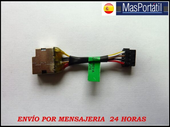 CONECTOR CLAVIJA ALIMENTACION + CABLE DC IN JACK HP PAVILION 15-N SERIES 730932-SD1