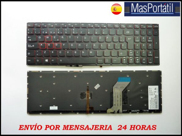 TECLADO ESPAÑOL NUEVO PORTATIL LENOVO IDEAPAD Y700-15ISK RETROILUMINADO