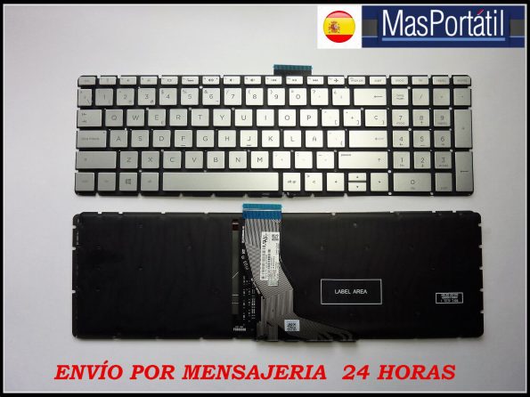 TECLADO ESPAÑOL NUEVO PORTATIL HP PAVILION 15S-EQ1012NS 15S-EQ1013NS SERIES PLATA TEC65