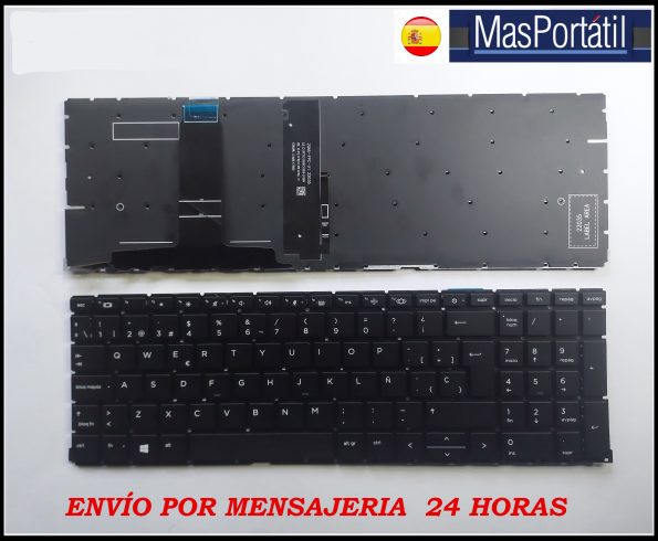 TECLADO ESPAÑOL NUEVO PORTATIL HP PROBOOK 450 G8 SERIES NEGRO RETROILUMINADO