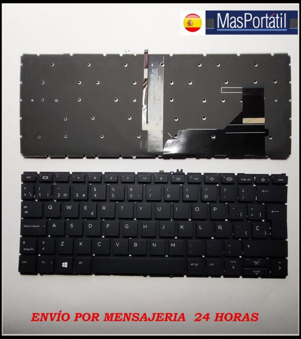 TECLADO ESPAÑOL NUEVO PORTATIL HP ELITEBOOK 830 G7 SERIES RETROILUMINADO